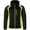 Trøje 276 Hel-lynlås med fast hætte Sort/Fluor Gul Top Swede XS – miniature 1