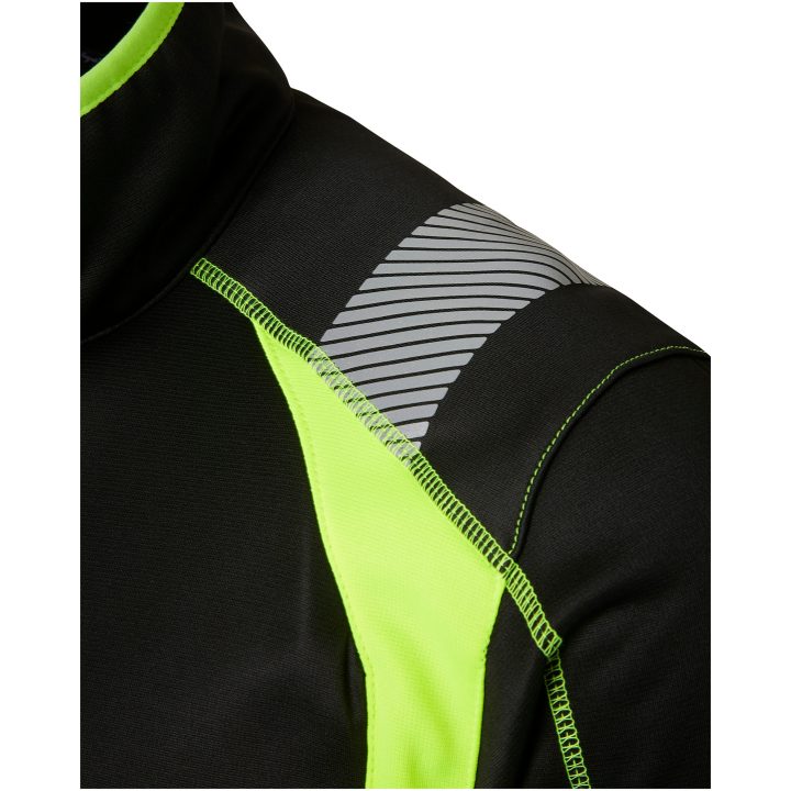 Trøje Hel-zip Sort/Fluorescerende Gul Top Swede XS – billede 5