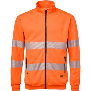 Trøje Sweat Fullzip Fluorescerende Orange Top Swede