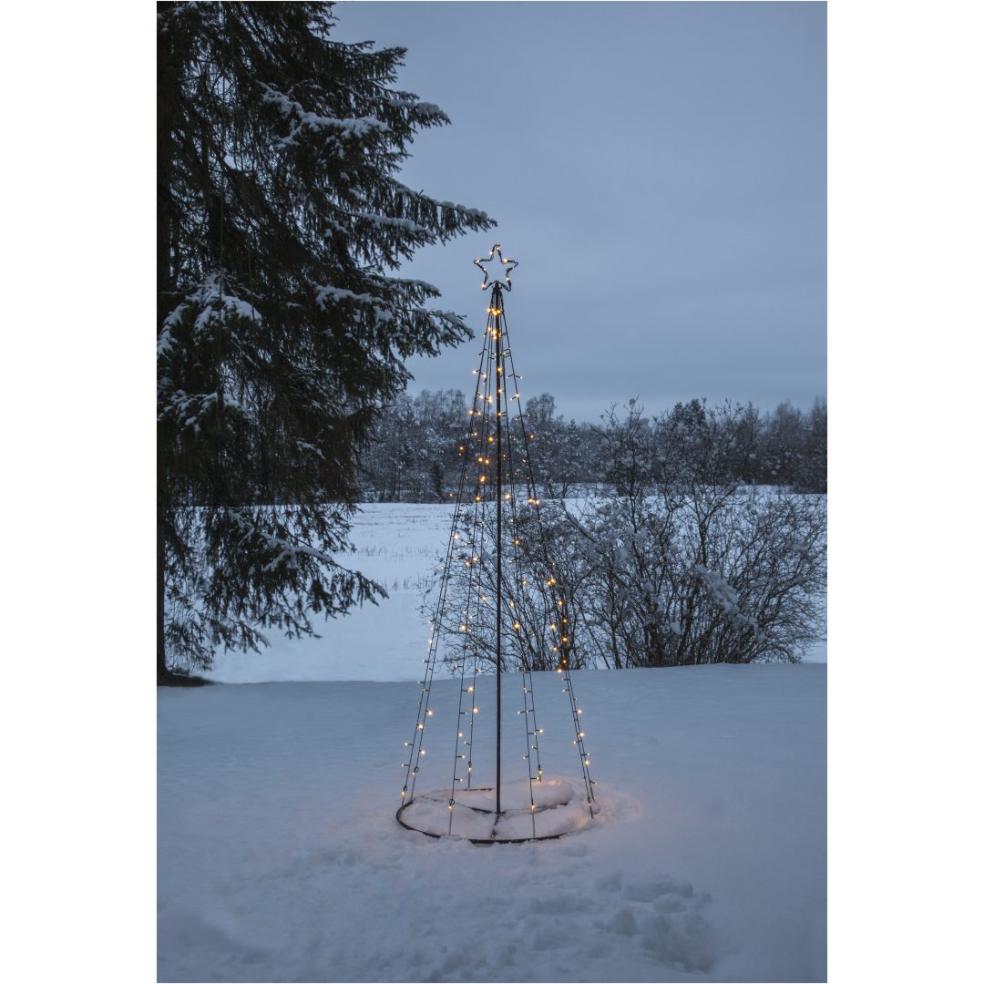Udendørsdekoration Light Tree Sort Star Trading – billede 4