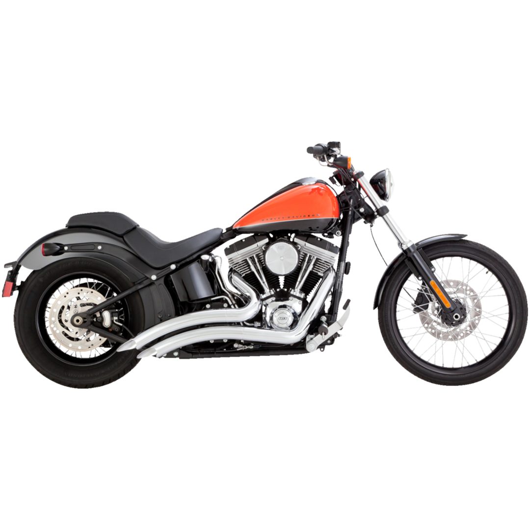 Udstødningssystem 2-into-2 Big Radius Krom VANCE & HINES Lyddæmper – billede 2