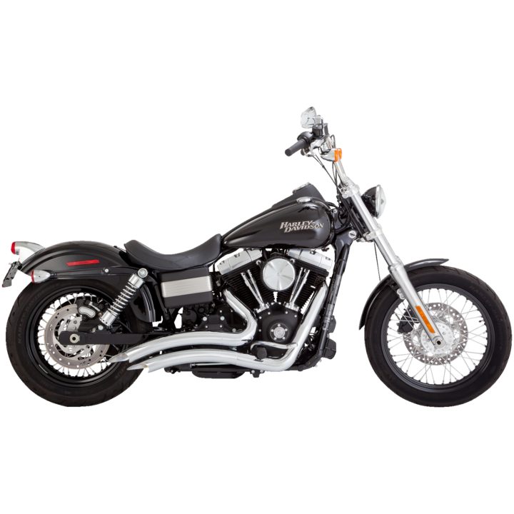 Udstødningssystem 2-into-2 Big Radius Krom VANCE & HINES Lyddæmper – billede 2