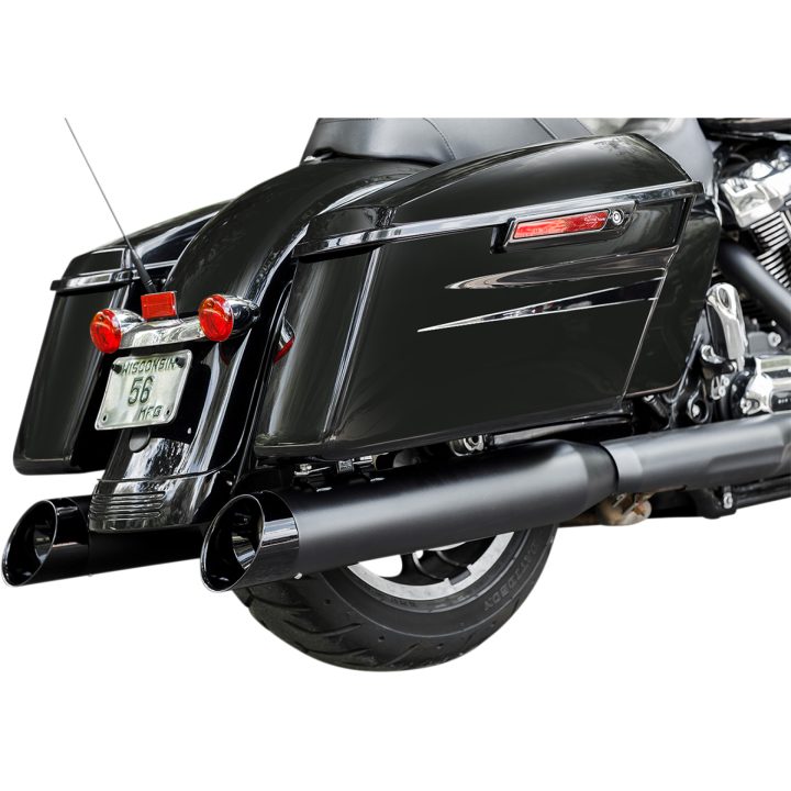 Udstødningssystem 4-1/2 Mk45 Cutlass Performance Krom/Sort S&S Cycle Lyddæmper – billede 2