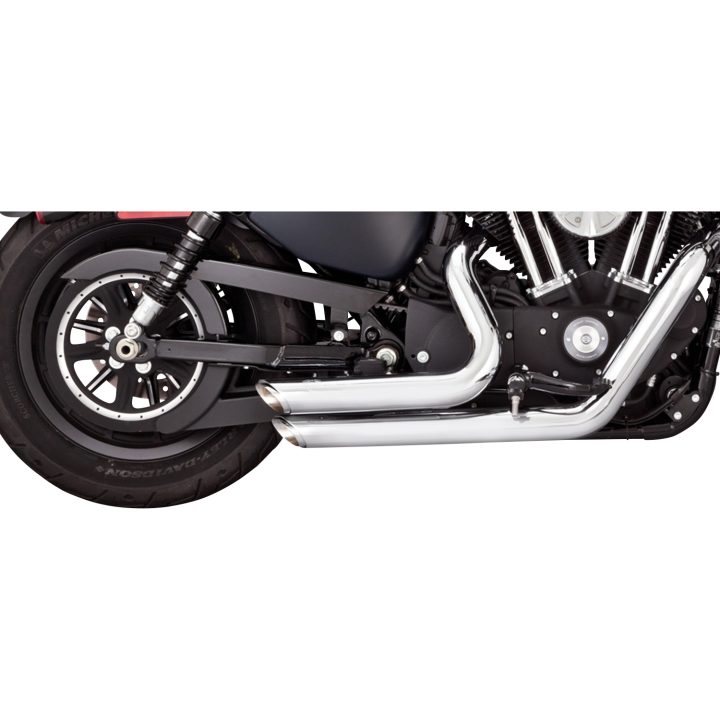 Udstødningssystem Shortshots Staggered Sort/Mat Mildstål VANCE & HINES Lyddæmper – billede 3