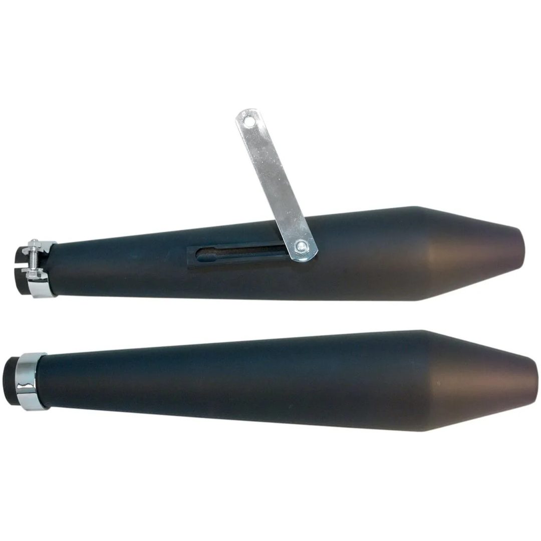 Udstødningssystem Slip-on Cafe Krom EMGO MUFFLER CAFE FLAT BLACK