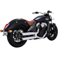 Udstødningssystem Slip-on Twin Slash 3" Krom VANCE & HINES