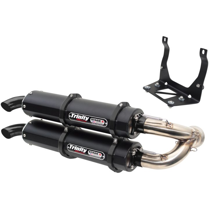 Udstødningssystem Stage 5 Dual Slip-on Sort/Grå/Cerakote® TRINITY RACING Lyddæmper – billede 2