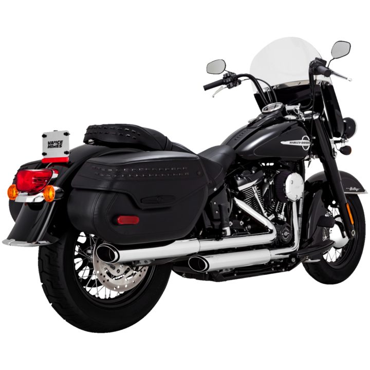 Udstødningssystem Twin Slash Slip-on Krom VANCE & HINES Lyddæmper – billede 2