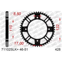 Ultra-Light Steel Rear Sprocket 7110 - 428 Afam