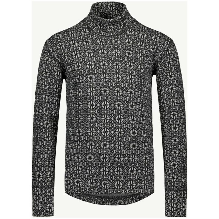 Underställ Barn Merino Design Jacquard Svart Vit Svala – billede 2