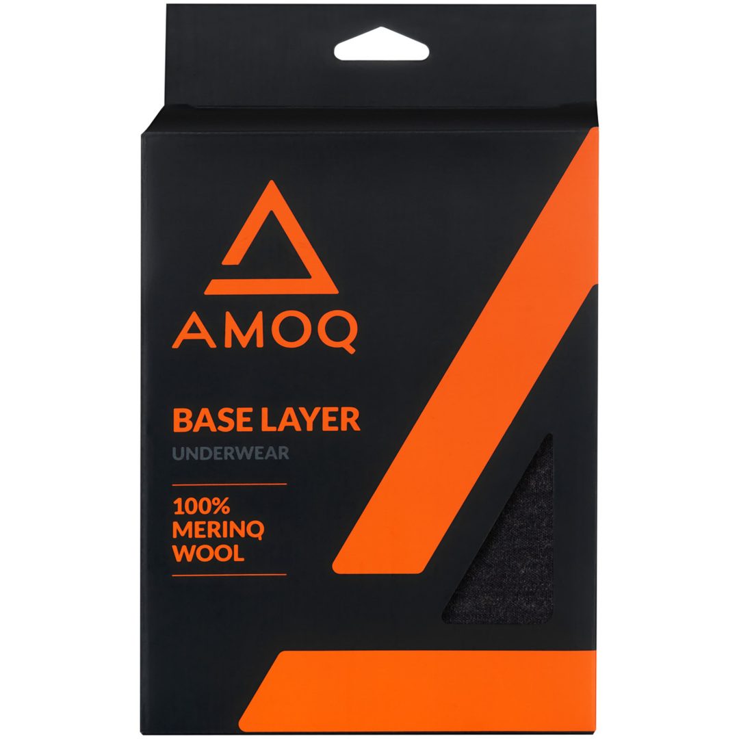 Undertrøje 100% Merino Grå Orange AMOQ XS – billede 3