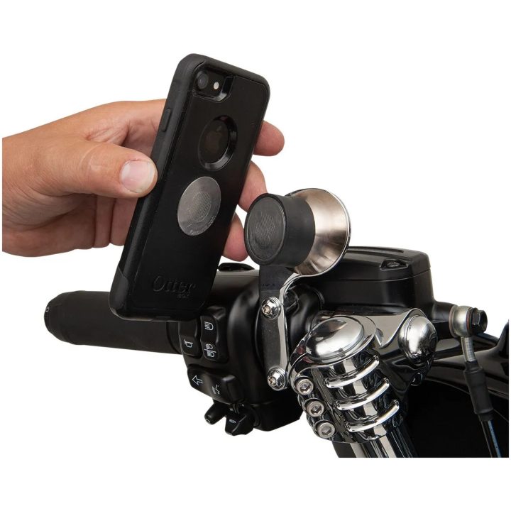 Universal Mobil/GPS-holder PERCH-montering Harley Davidson 96-16 KLOCK WERKS CHrome – billede 2