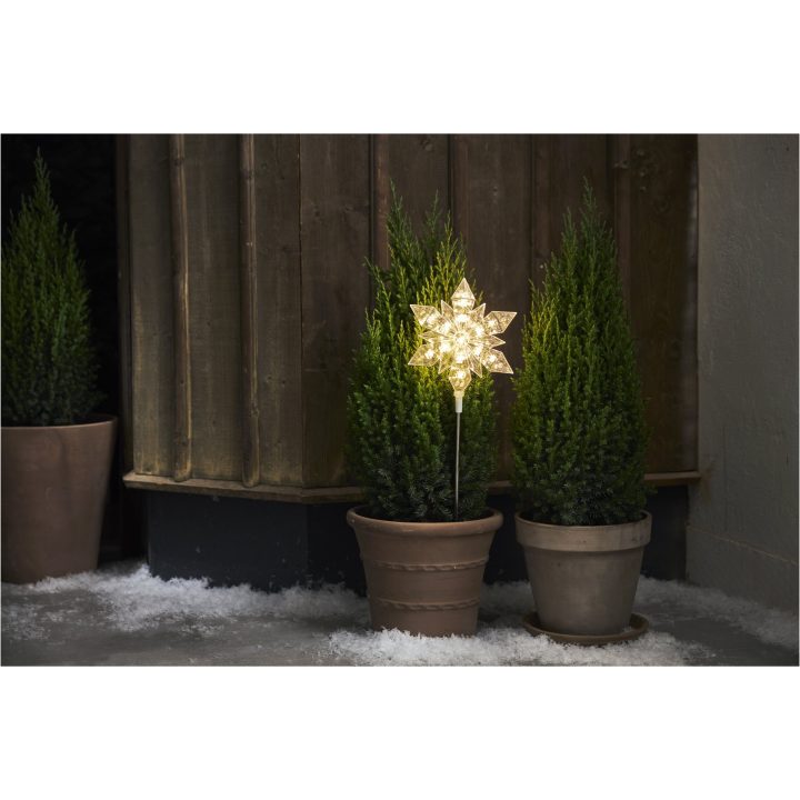 Utomhusdekoration Flocke Transparent Star Trading – billede 3