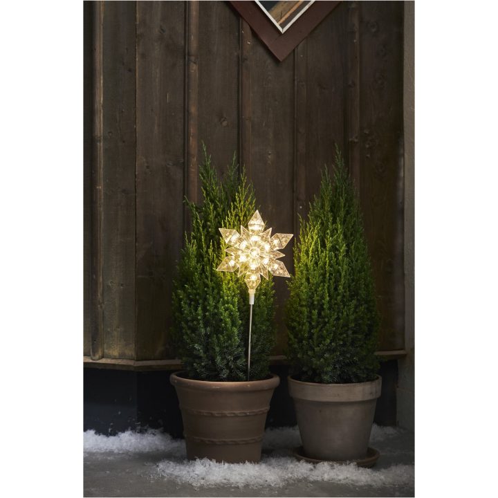 Utomhusdekoration Flocke Transparent Star Trading – billede 4