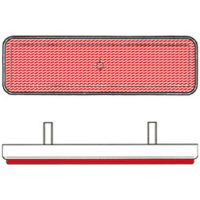 V PARTS Retro-reflector Rectangular 96x27mm Red