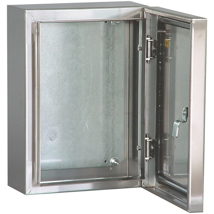Vægkoblingsskab, IP55, Rustfrit stål, 400x500x250 mm MALMBERGS – billede 2