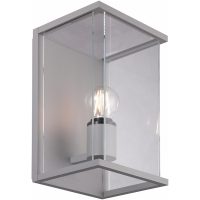 Væglampe Bore I, Max 15W (A60), Sølv, IP54 MALMBERGS