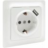 Vægstik Gamma, 1-vejs med 1 stk. USB-stik MALMBERGS – miniature 2
