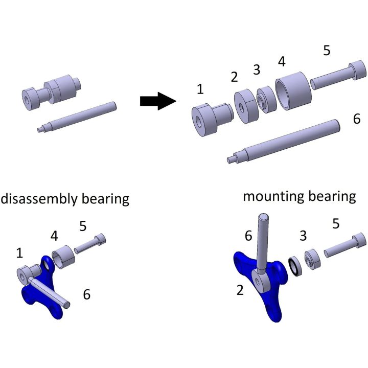Værktøj Frame BLACK BEARING Monterings- og afmonteringssæt – billede 2