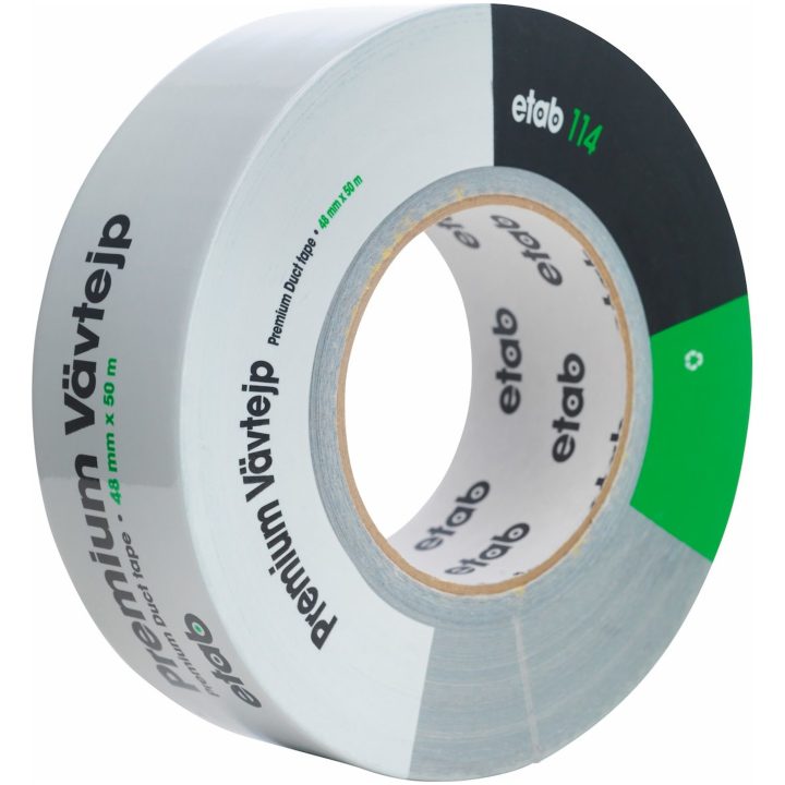 Vævtape Premium, Sølv, Bredde 48 mm etab – billede 2