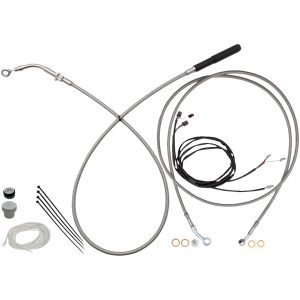 Vajersæt EZ Install Kit Quick Connect Poleret Sølv FAT BAGGERS INC.