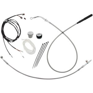 Vajersæt EZ Install Kit Quick Connect Poleret Sølv FAT BAGGERS INC.