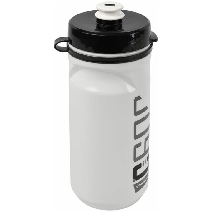 Vandflaske 600ml C600 Hvid/sort Clip On Kork Polisport – billede 2
