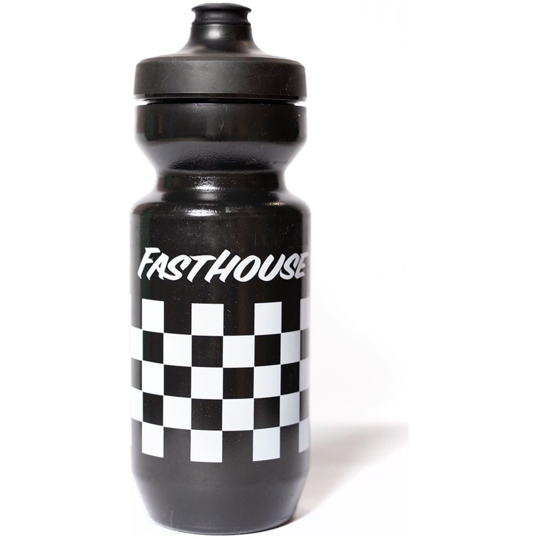 Vandflaske Checkers Fasthouse sort/hvid