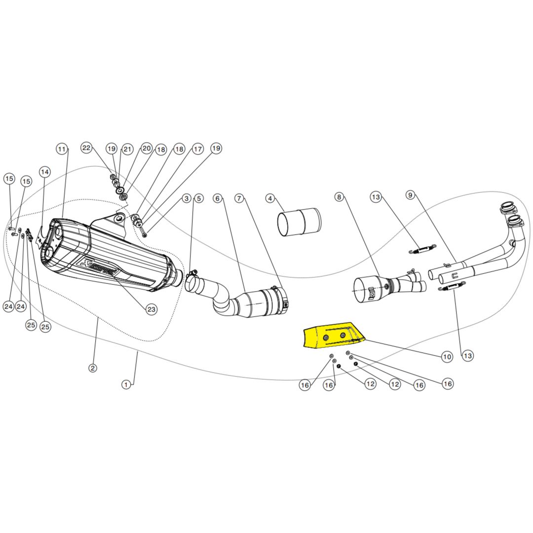 Varmeskjold Kulfiber Akrapovic