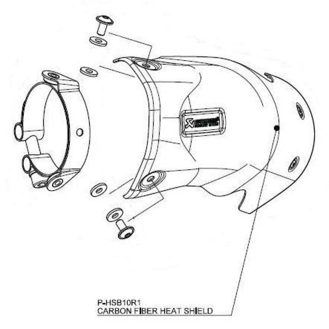 Varmeskjold Kulfiber Akrapovic