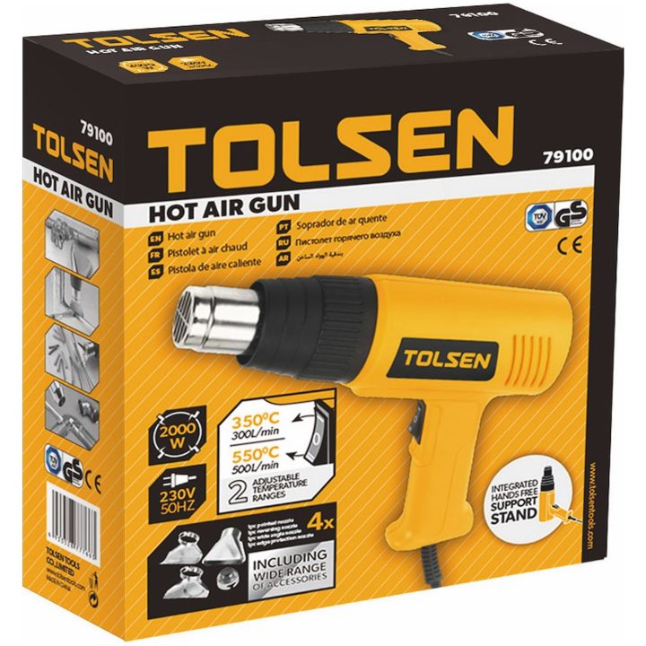 Varmluftspistol 1000/2000W TOLSEN – billede 2