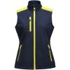 Väst Dam Softshell Marinblå/neongul Printer PRIME XS – miniature 1