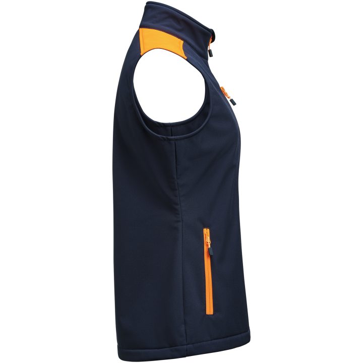 Väst Dam Softshell Marinblå/neonorange Printer PRIME XS – billede 5