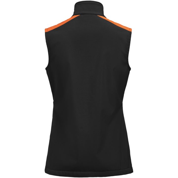 Väst Dam Softshell Svart/orange Printer PRIME XS – billede 3
