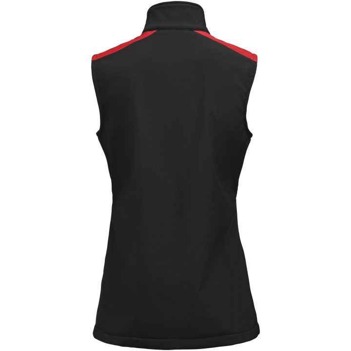 Väst Dam Softshell Svart/röd Printer PRIME XS – billede 4