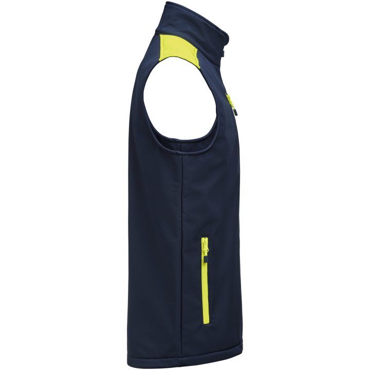 Väst Softshell Marinblå/neongul Printer PRIME s – billede 4