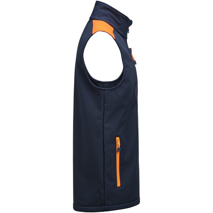 Väst Softshell Marinblå/neonorange Printer PRIME s – billede 3