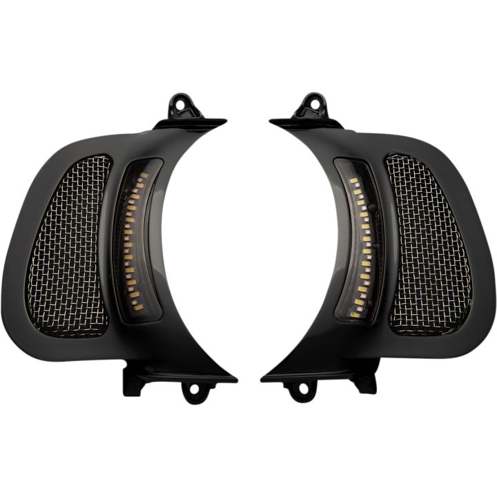 Ventilationsindsatser Led Genesis® 4 Dynamic Til Road Glide® Røg/Sølv/Sort CUSTOM DYNAMICS – billede 2