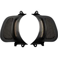Ventilationsindsatser Led Genesis® 4 Dynamic Til Road Glide® Røg/Sølv/Sort CUSTOM DYNAMICS