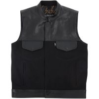 VEST KANAN LEATHER DENIM 2XL