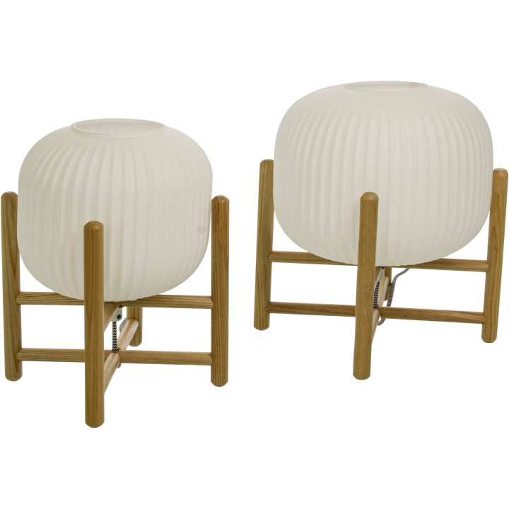 Vinda Bordlampe, Træ/hvid ANETA HOME Sokkel E27 – billede 3