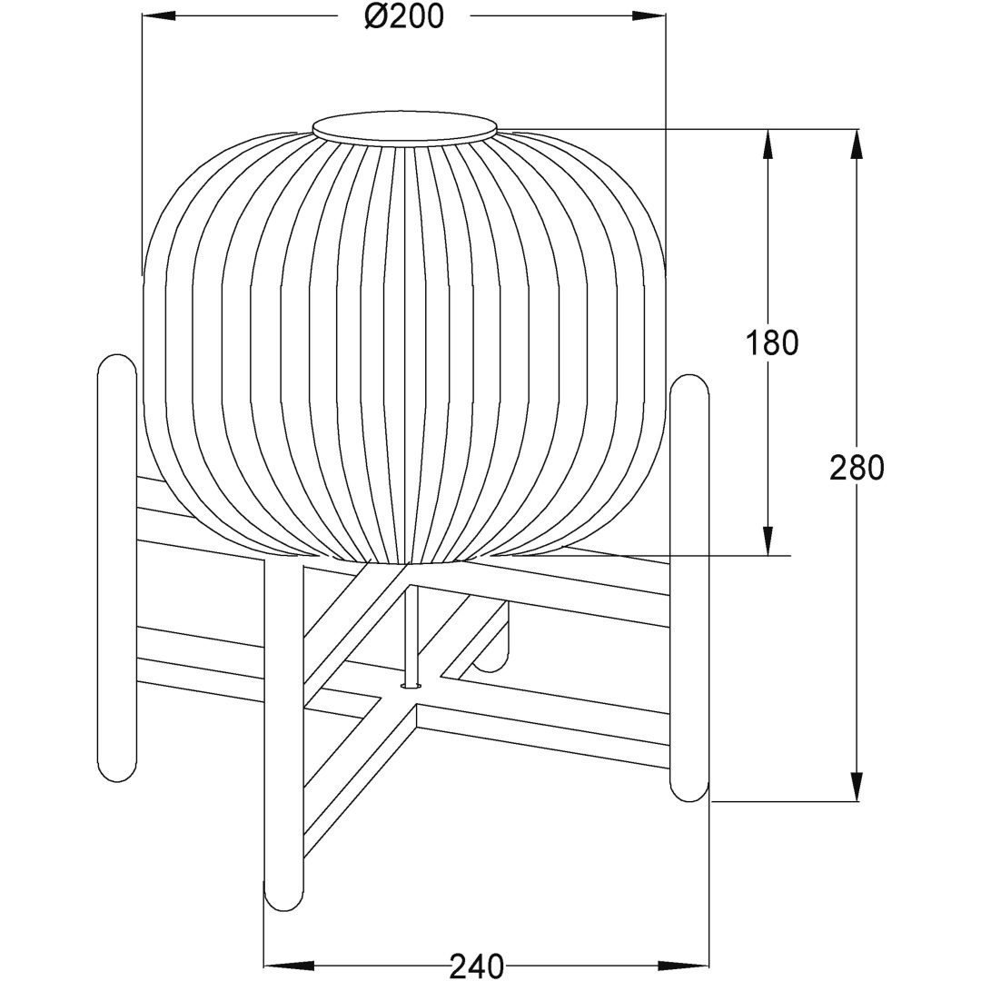 Vinda Bordlampe, Træ/hvid ANETA HOME Sokkel E27 – billede 7