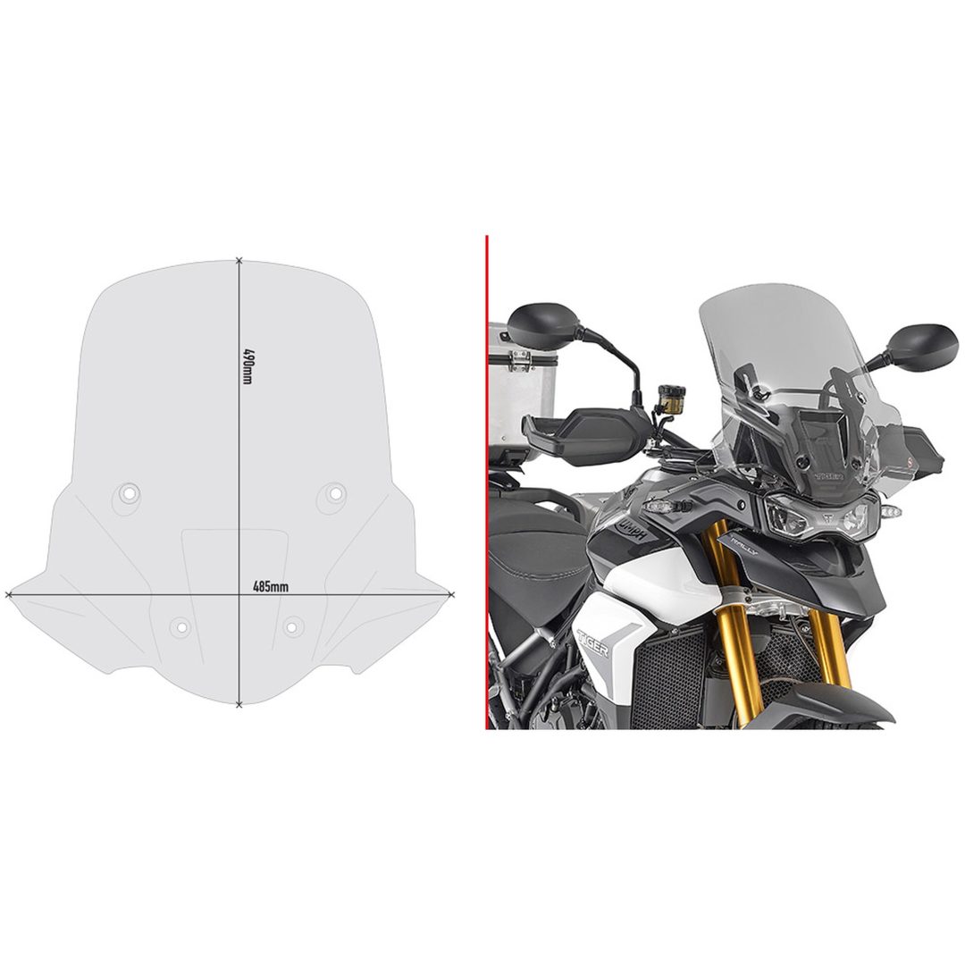 Vindskærm Spoiler Røgfarvet Givi SPOILER T.TIGER 900