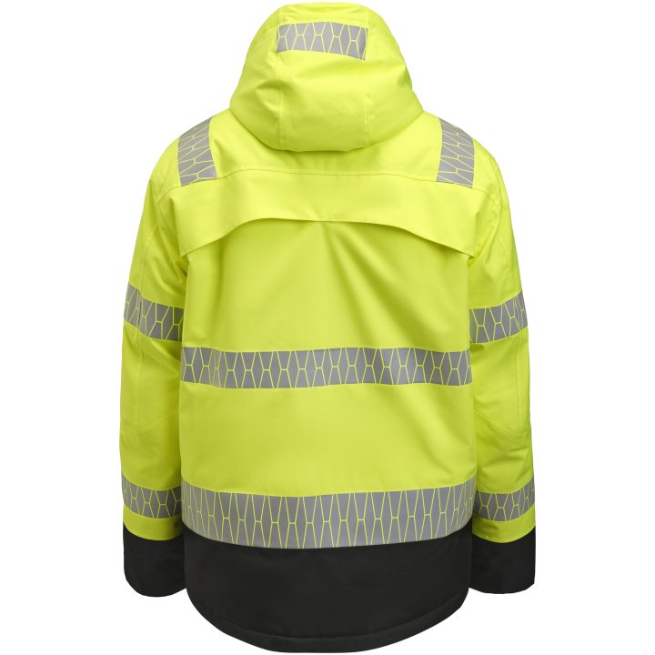Vinterjacka 1235 Varsel Gul Svart Jobman – billede 4