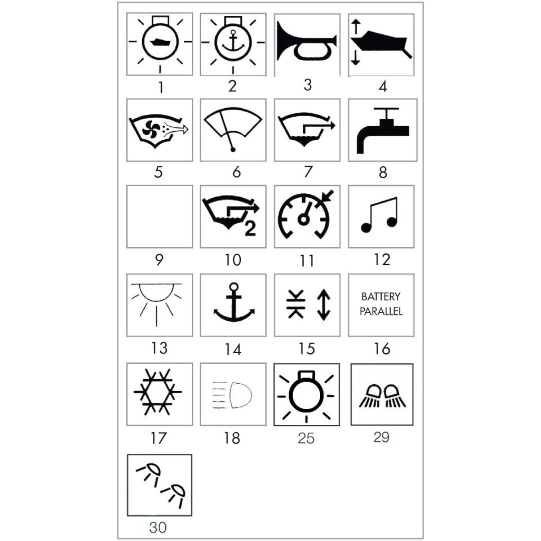 Vippeknap Vinduesvisker Sort Osculati
