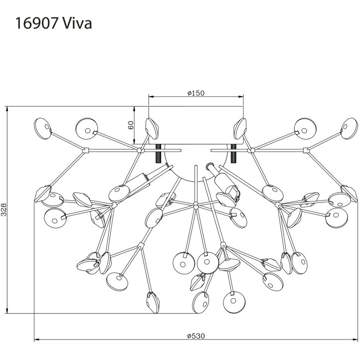 Viva Plafond, ANETA HOME Fatning G9 – billede 3