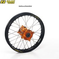wheel SX50 24-.. REAR 12-1,60 BLACK RIM/ORANGE HUB HAAN WHEELS