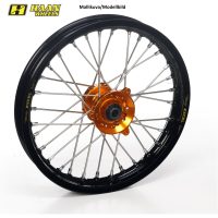 wheel SX65 FRONT 25-.. 17-1,40 BLACK RIM/ORANGE HUB HAAN WHEELS
