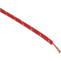 WIRE 16-GAUGE CLOTH BRAIDED 25 RED WITH WHITE TRACER