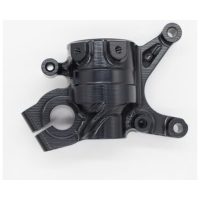 WORKS Left Fork Axle Holder - CNC - Black SHOWA